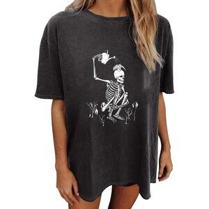 🆕Brand New - Women Cute Shirts #A1 Gray Graphic Tee Spring T Shirts